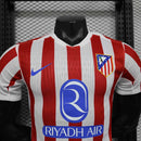Camisa Atlético de Madrid Home I 2025/26 Nike Jogador Masculina - Vermelha e Branca