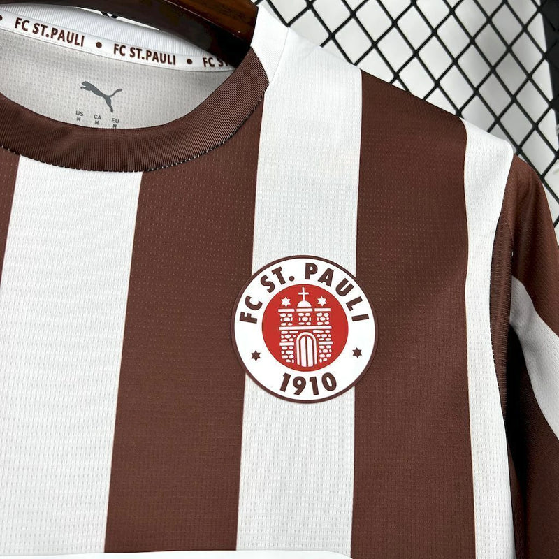 Camisa St. Pauli Home I 2025/26 Puma Torcedor Masculina - Marrom
