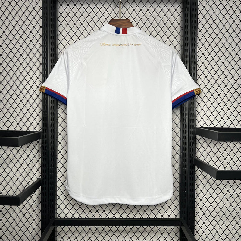 Camisa Bahia Home 2024/25 Torcedor Masculina oficial, azul vermelho e branco, tecido leve e confortável para jogos e dia a dia