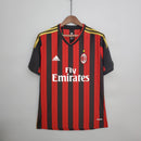Camisa AC Milan Home I 2013/14 Adidas Retrô Masculina - Vermelha e Preta