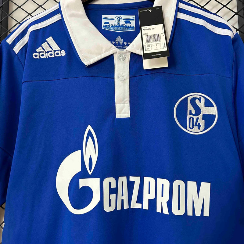 Camisa Schalke 04 Home I 2010/11 Adidas Retrô Masculina - Azul