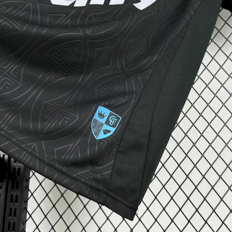 Camisa Charlotte FC Away II 2025/26 Adidas Torcedor Masculina Preta, uniforme MLS, escudo bordado, tecnologia AEROREADY, Waze Mix"
