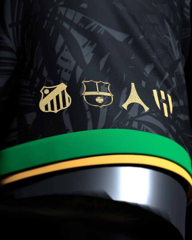 Camisa Seleção brasileira Edição The Prince Neymar jr 23/24 - torcedor masculina - preta com detalhes em verde e amarelo