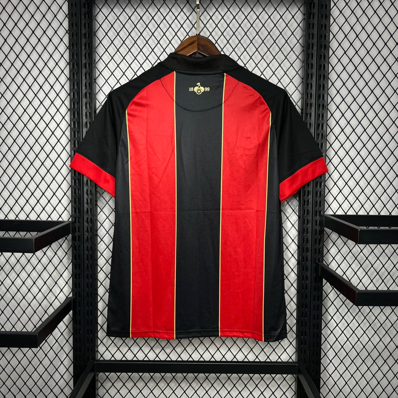 Camisa Bournemouth I - 2024/25 Torcedor Masculina - preta/vermelha