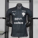 Camisa Monterrey Third III 2024/25 Puma Jogador Masculina Preta, versão player, uniforme terceiro Rayados, alta performance, futebol mexicano"