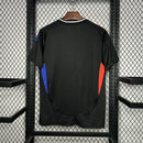 Camisa Olympique Lyon II Away 2024/25 Adidas torcedor masculina na cor preta, com escudo do clube bordado no peito, logo da Adidas em branco e design moderno esportivo.