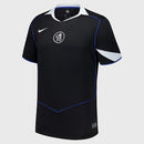 Camisa Chelsea Third (3) 2025/26 Nike Torcedor Masculina preta oficial, com escudo do Chelsea e logo Nike em destaque