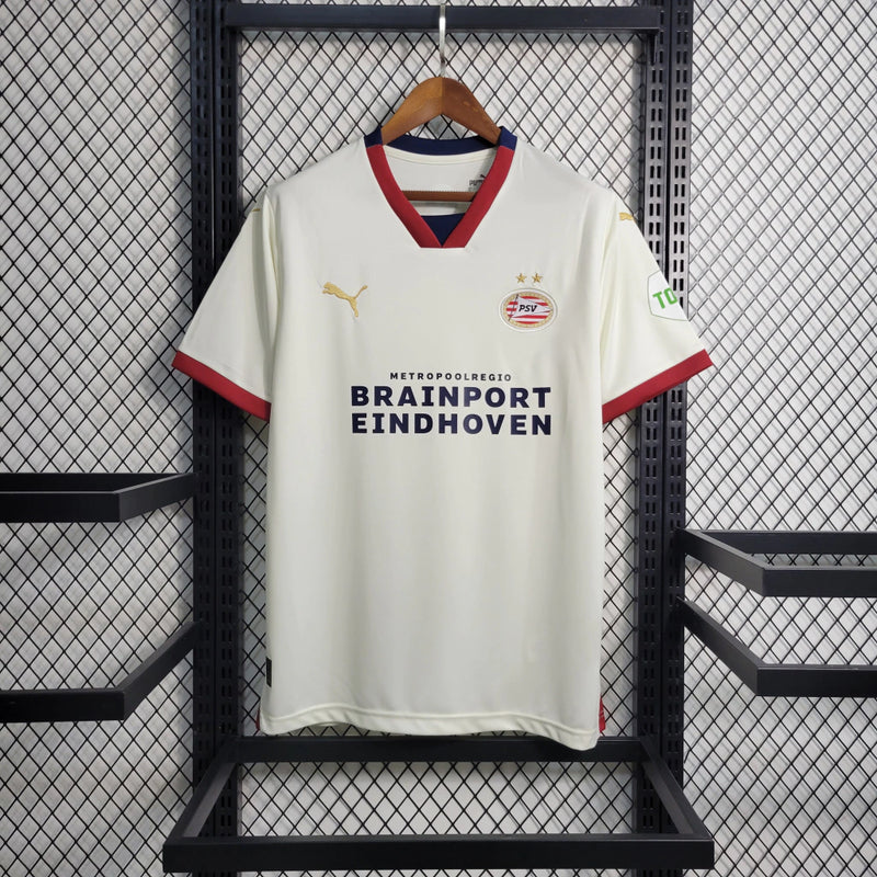 Camisa PSV Away II 2023/24 Puma Torcedor Masculina - Creme
