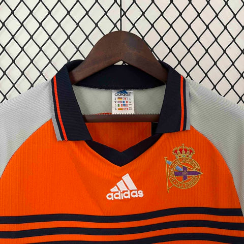Camisa Deportivo La Coruna Third III 1998/99 Adidas Retrô Masculina - Laranja