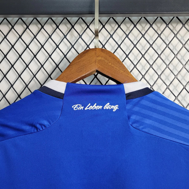 Camisa Schalke 04 Home I 2023/24 Adidas Torcedor Masculina - Azul