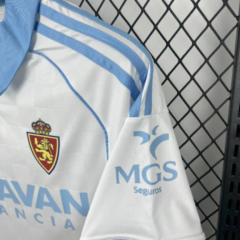 Camisa Real Zaragoza Home I 2025/26 Adidas Torcedor Masculina - Branca