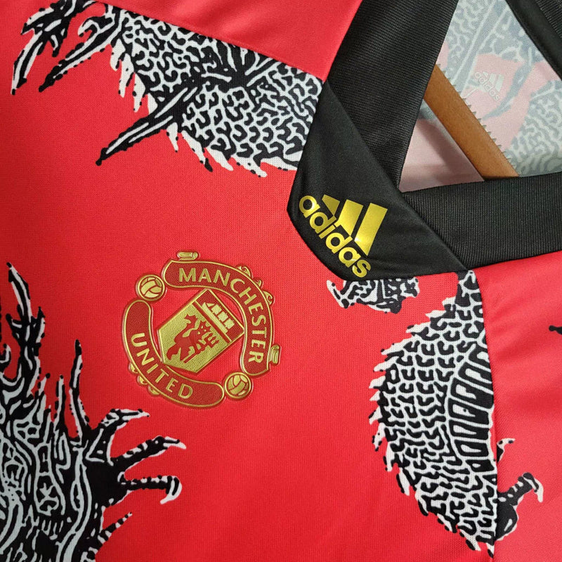 Camisa Manchester United 'Ano Novo Chinês' 2019/20 Adidas Retrô Masculina