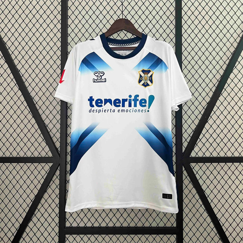 Camisa Tenerife Home I 2024/25 Hummel Torcedor Masculina - Branca