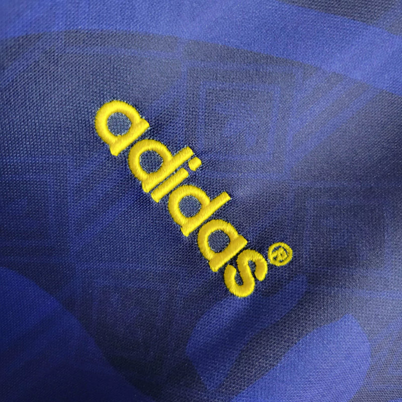 Camisa Club América Away II 1998/99 Adidas Retrô Masculina Azul, uniforme histórico anos 90, futebol mexicano, coleção retrô das Águias"