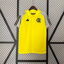 Camisa Polo Flamengo Atleta 2024/25 - Torcedor Masculino Adidas - Amarelo