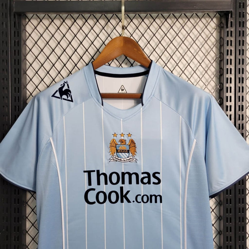 Camisa Manchester City Home (1) 2007/08 Le Coq Sportif Retrô Masculina