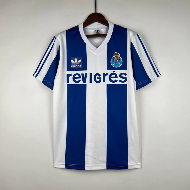 Camisa Fc Porto Retrô Home 1990/93 Torcedor Masculina - Azul/Branco