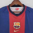 Camisa Barcelona Home I 1998/99 Nike Torcedor Masculina - Grená e Azul