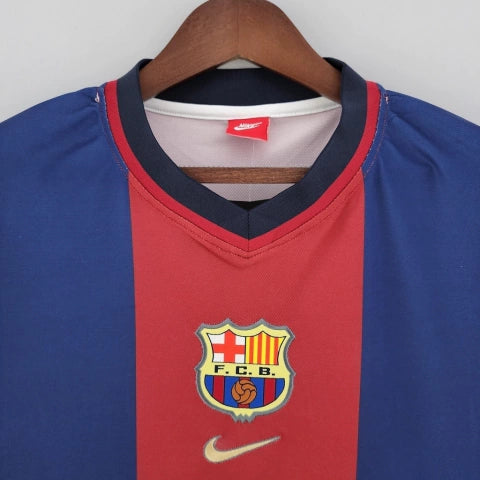 Camisa Barcelona Home I 1998/99 Nike Torcedor Masculina - Grená e Azul