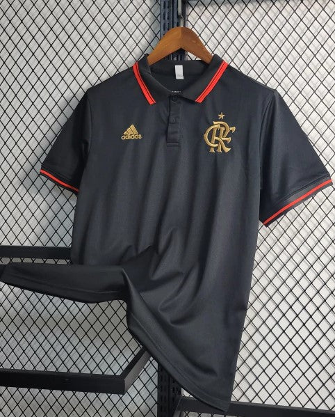 Camisa Polo Flamengo 2023/24 Adidas Torcedor Masculina - preta