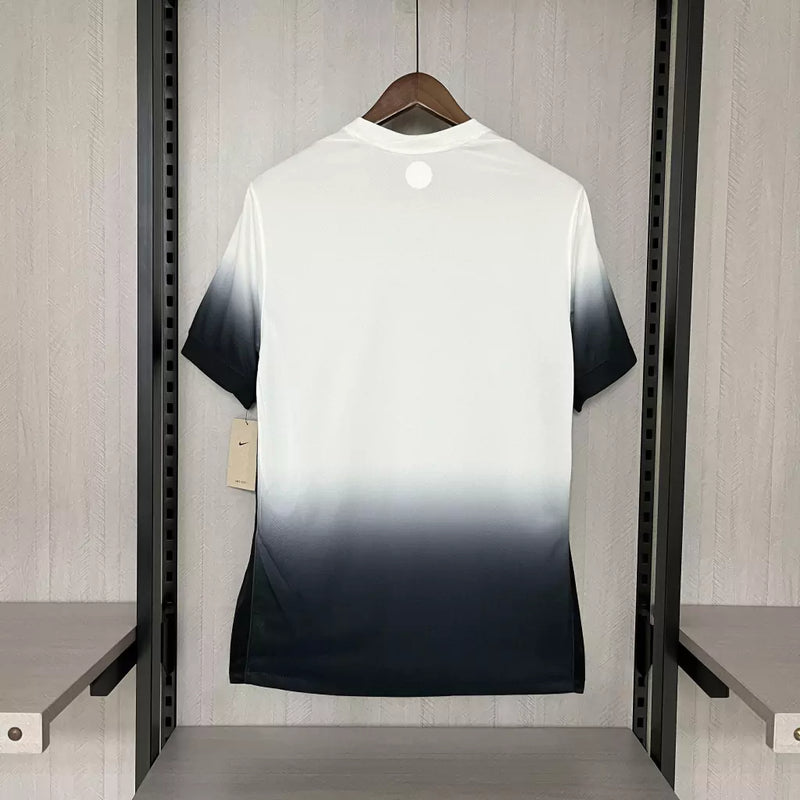 Camisa Corinthians Home 2024/25 Masculina Nike para torcedor, preta com detalhes em branco, modelo oficial do clube, ideal para fãs homens do Corinthians