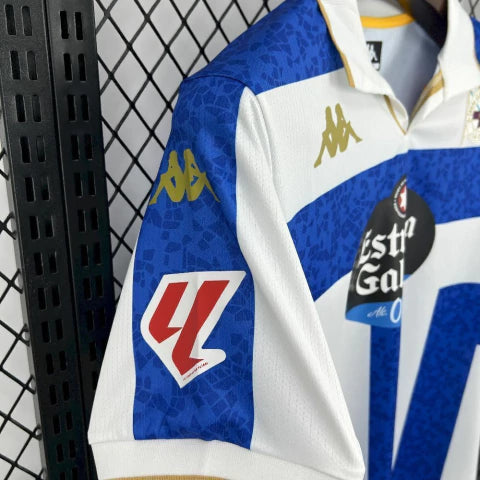 Camisa Deportivo La Coruna Home I 2025/26 Kappa Torcedor Masculina - Azul