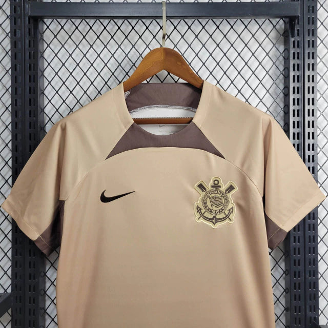 Camisa Corinthians Treino 2024/25 Nike Torcedor Masculina - bege