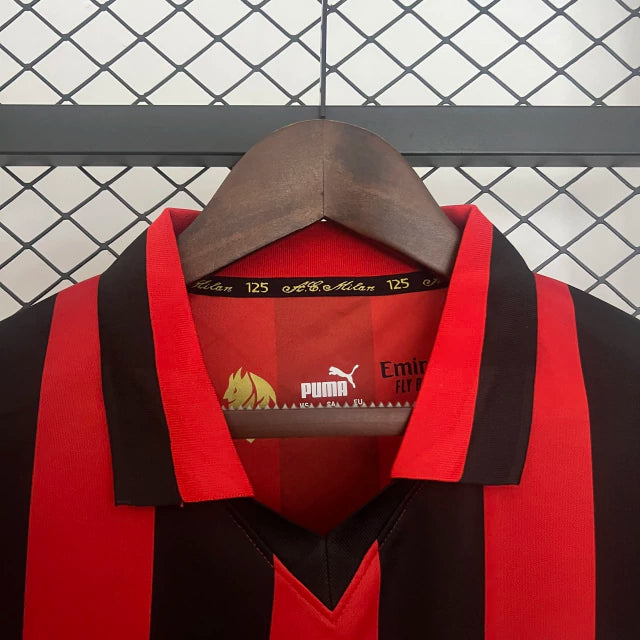 Camisa Milan Home Comemorativa 125 Anos Retrô 2025 Puma Torcedor Masculina
