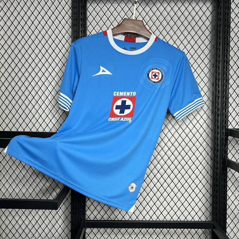 Camisa Cruz Azul Home I 2024/25 Pirma Torcedor Masculina Azul, uniforme tradicional, futebol mexicano, escudo do Cruz Azul, conforto e estilo para torcedores"