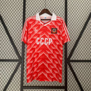 Camisa União Soviética Home I 1987/88 Adidas retrô masculina vermelha com detalhes dourados, gola careca e tecido leve respirável para torcedores e colecionadores"