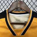 Camisa Criciúma Home 2024/25 Masculina para torcedor, amarela com detalhes em preto, modelo oficial do clube, ideal para fãs do Criciúma Esporte Clube"