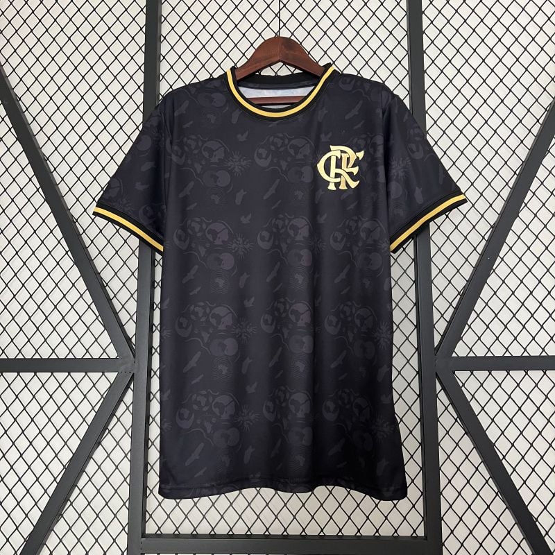 camisa flamengo 2023/24 edição "consciência negra" Torcedor Masculina - preta/dourada