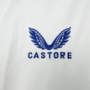 Camisa Rangers FC Away II 2023/24 Castore Torcedor Masculina Branca, uniforme moderno com escudo bordado e detalhes em azul e vermelho, conforto e elegância.”