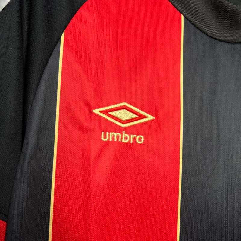 Camisa Bournemouth I - 2024/25 Torcedor Masculina - preta/vermelha