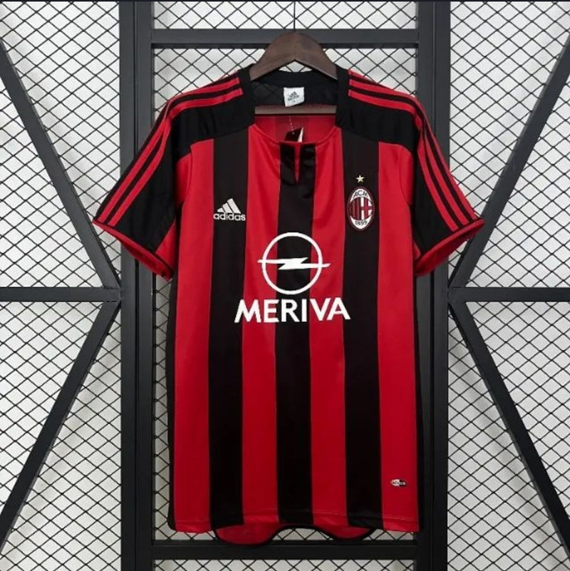 Camisa AC Milan Retrô Home (1) 2003/04 Adidas Torcedor masculina