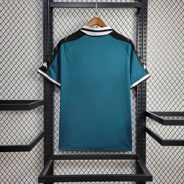 "Camisa Vasco da Gama Goleiro 2024/25 Kappa Masculina manga longa, verde com detalhes em preto e branco, escudo do clube em destaque, ideal para treinos e jogos