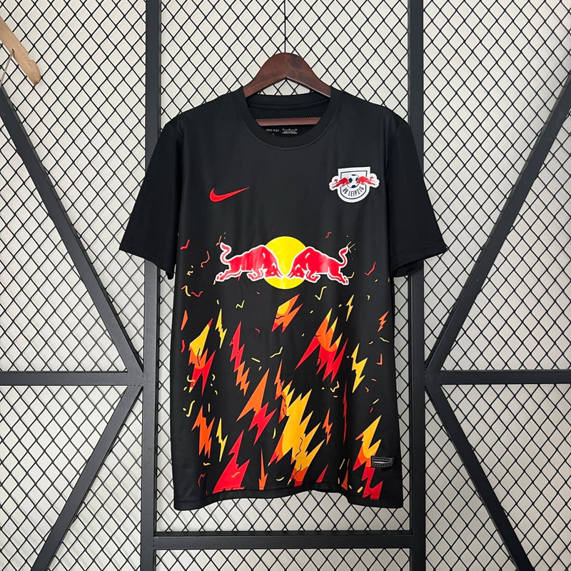 Camisa RB Leipzig "On Fire" 2024/25 Nike Torcedor Masculina - Preta