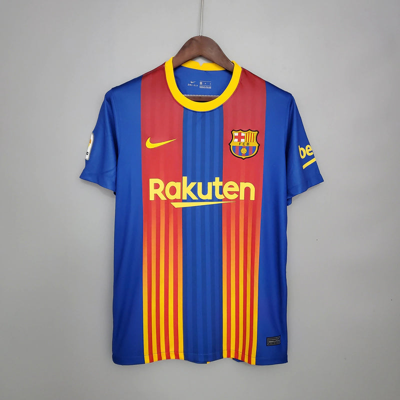 Camisa Barcelona Fourth IV 2020/21 Nike Retrô Masculina - Grená e Azul