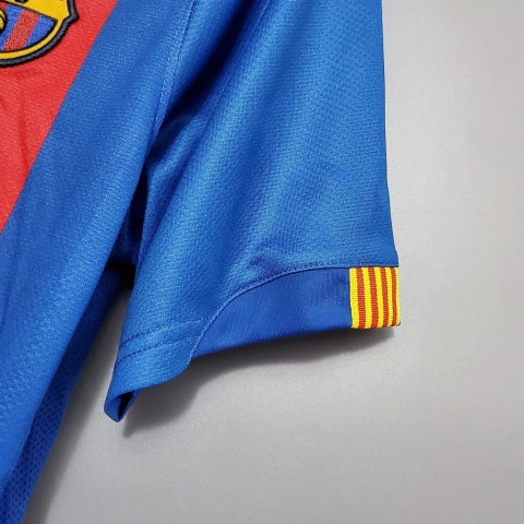 Camisa Barcelona Home I 2006/07 Nike Retrô Masculina - Grená e Azul