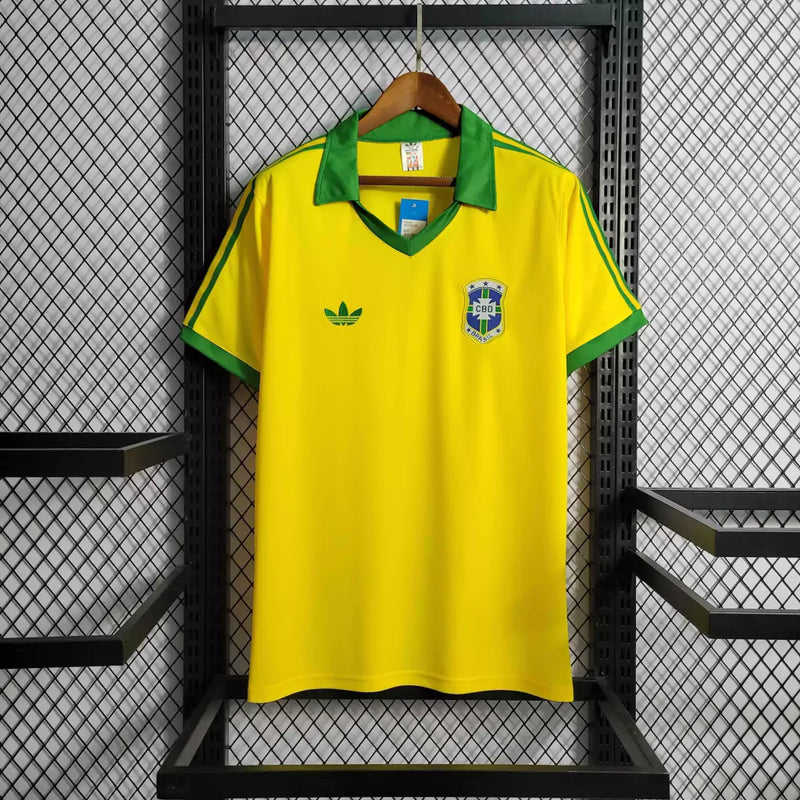 Camisa Brasil home (1) 1978 Adidas Retrô Masculina