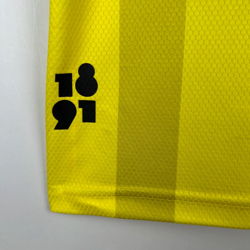 Camisa Peñarol Third III 2023/24 Torcedor Masculina Amarela, uniforme vibrante, futebol uruguaio, escudo bordado, tradição e conforto para torcedores"