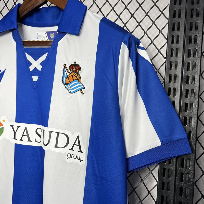 Camisa Real Sociedad Home (1) 2024/25 Macron Torcedor Masculina