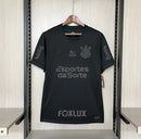 Camisa Corinthians 2024/25 Nike preta com todos os patrocinadores – modelo masculino