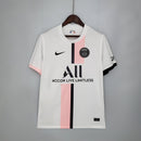 Camisa PSG Away II 2021/22 Nike Torcedor Masculina Branca, uniforme clássico do Paris Saint-Germain, design elegante, conforto e estilo para torcedores apaixonados