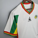 Camisa Senegal Away 2002 2003 retrô masculina branca reserva seleção africana Copa do Mundo uniforme clássico de futebol anos 2000