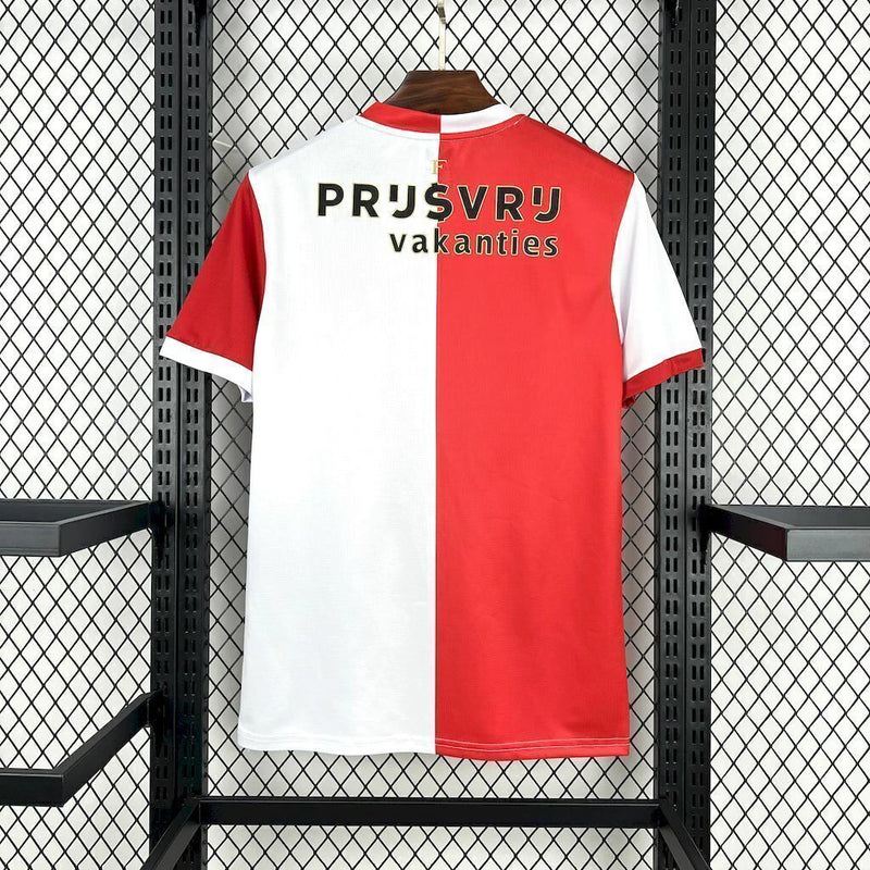 Camisa Feyenoord Home I 2025/26 Castore Torcedor Masculina - Branca e Vermelha