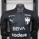 Camisa Monterrey Third III 2024/25 Puma Jogador Masculina Preta, versão player, uniforme terceiro Rayados, alta performance, futebol mexicano"