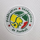 Camisa Senegal Away 2002 2003 retrô masculina branca reserva seleção africana Copa do Mundo uniforme clássico de futebol anos 2000