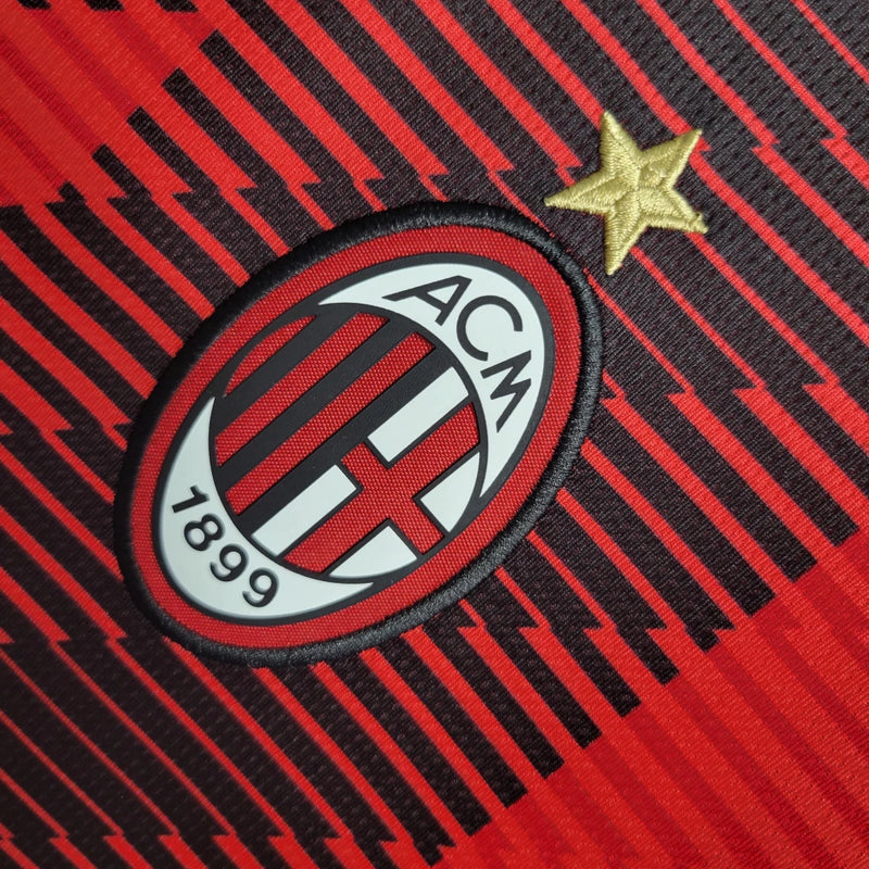 Camisa AC Milan Home (1) 2023/24 Torcedor Masculina - Vermelha