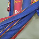 Camisa Barcelona Home I 2020/21 Nike Retrô Masculina - Azul e Grená
